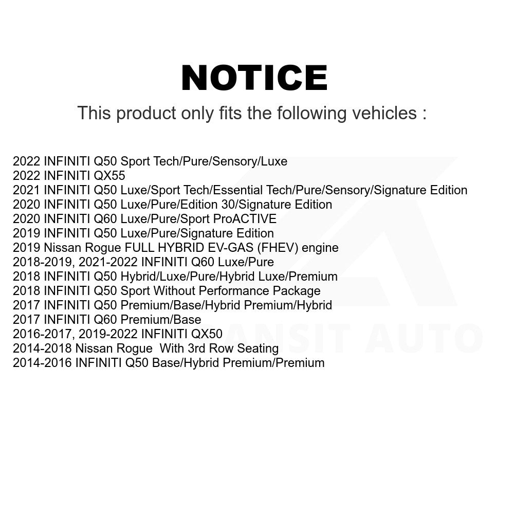 Front Ceramic Disc Brake Pads TEC-1736 For Nissan Rogue INFINITI Q50 QX50 Q60 QX55