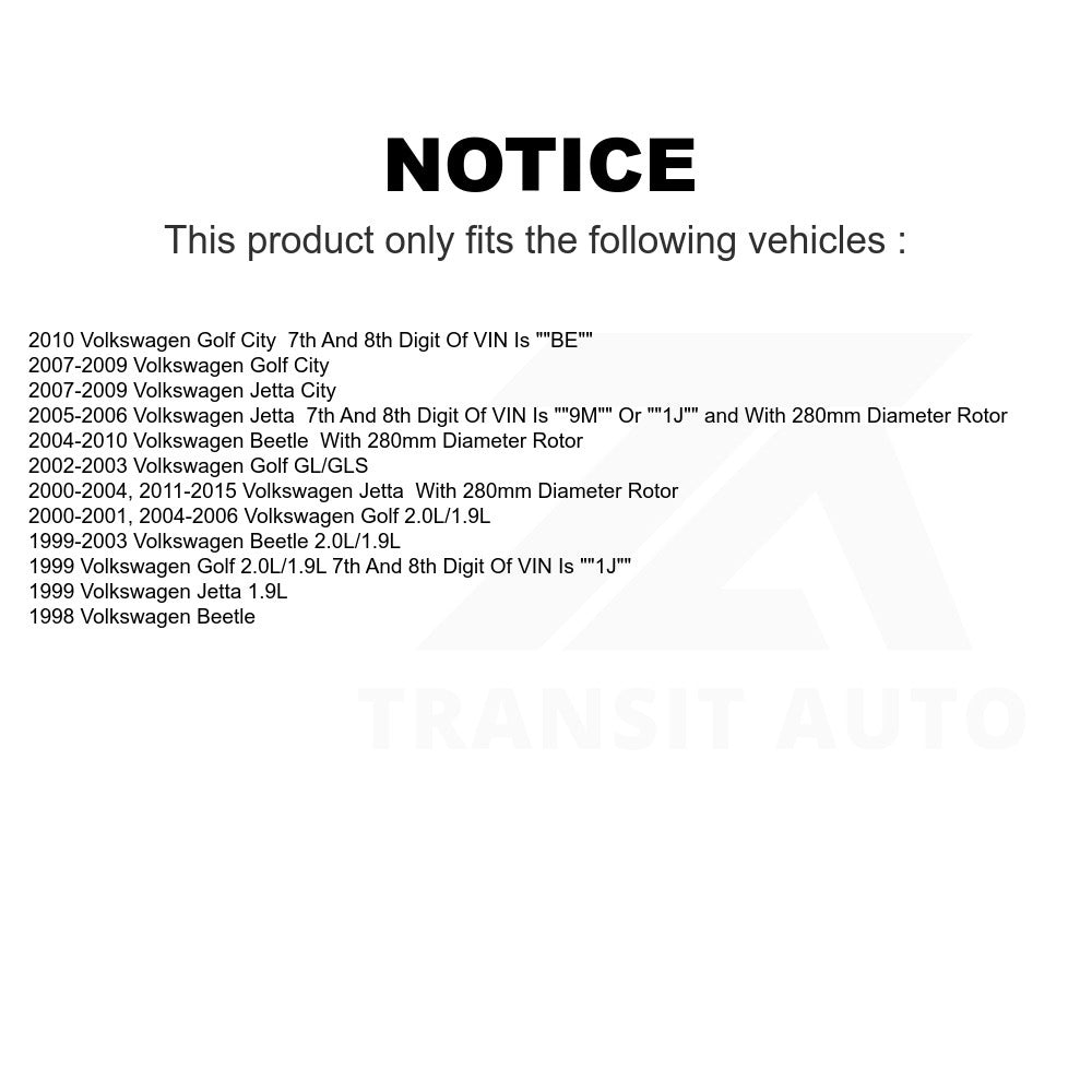 Front Ceramic Disc Brake Pads TEC-768A For Volkswagen Jetta Beetle Golf City