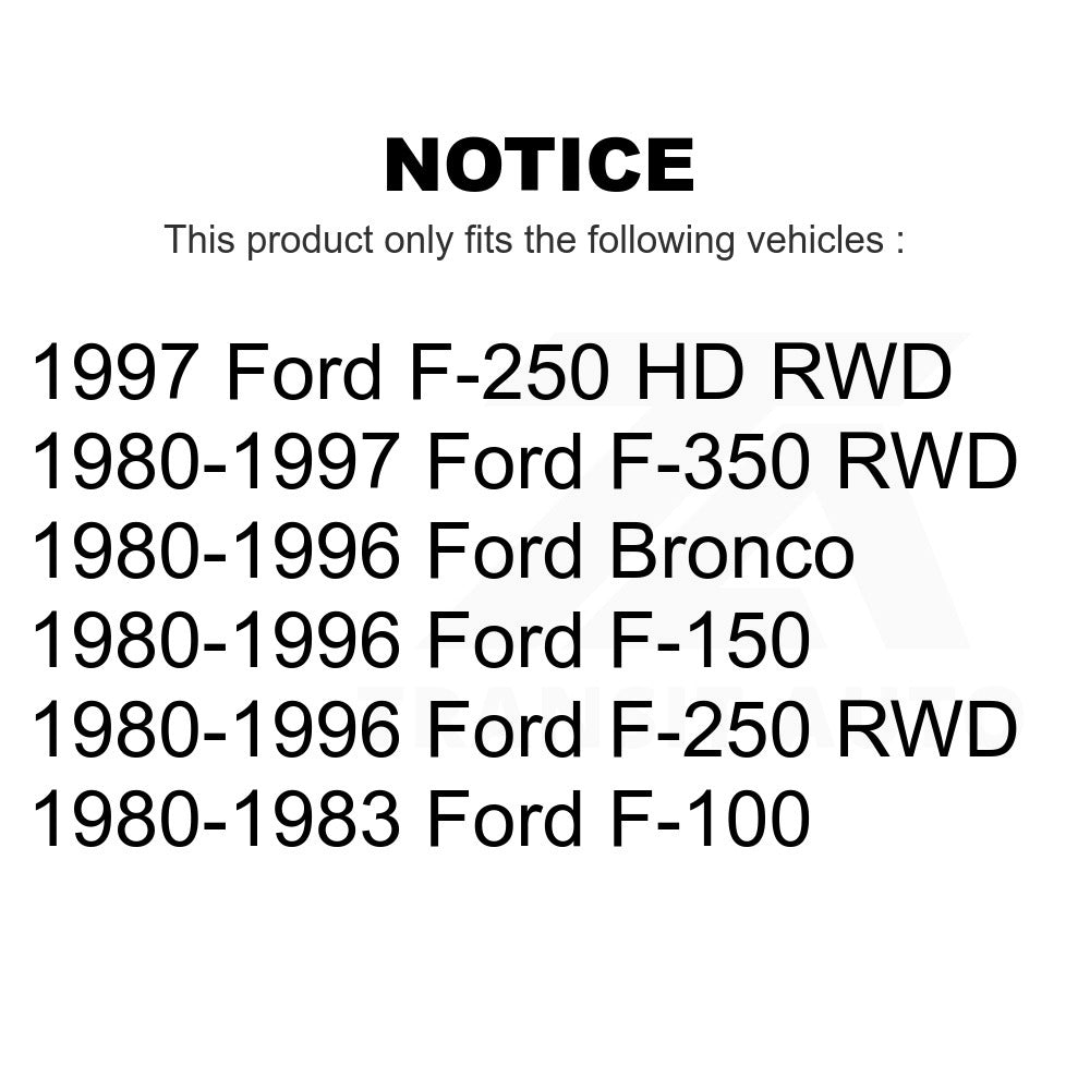 Front Left Inner Steering Tie Rod End TOR-DS1017T For Ford F-150 F-250 F-350 Bronco HD F-100