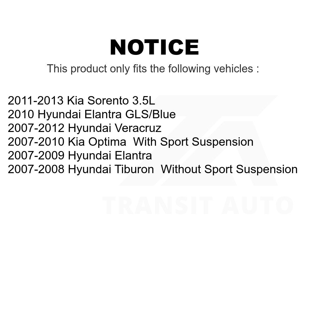Rear To Frame Suspension Stabilizer Bar Bushing Kit TOR-K200741 For Kia Hyundai Sorento Elantra Optima Veracruz Tiburon