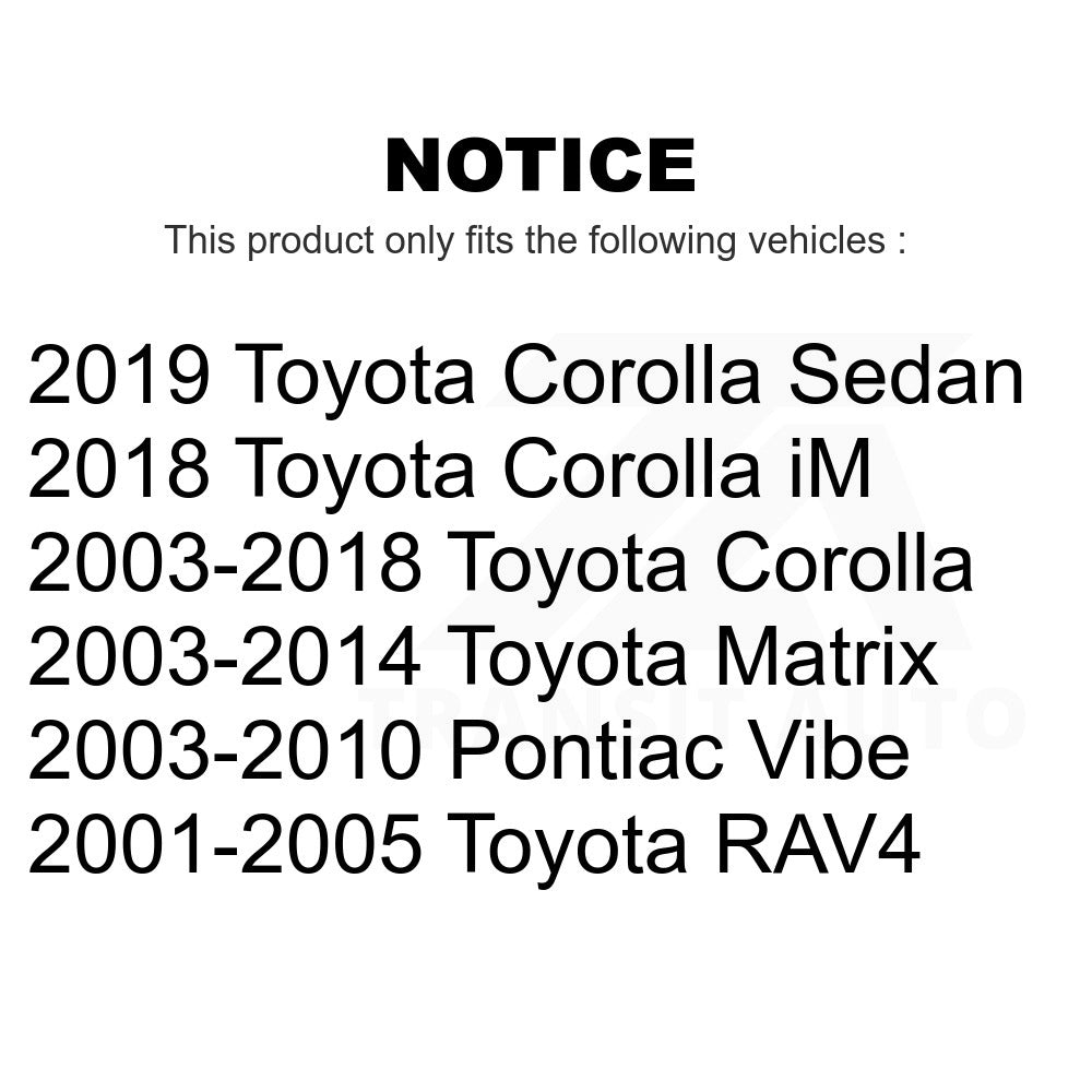 Front Lower Forward Suspension Control Arm Bushing TOR-K200782 For Toyota Corolla Matrix Pontiac Vibe RAV4 iM