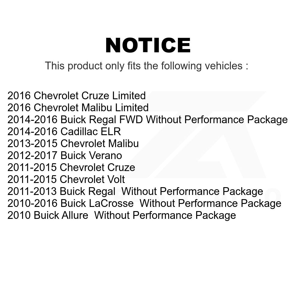 Front Lower Forward Suspension Control Arm Bushing TOR-K201259 For Chevrolet Cruze Buick Malibu LaCrosse Verano Regal Limited Volt Cadillac ELR Allure