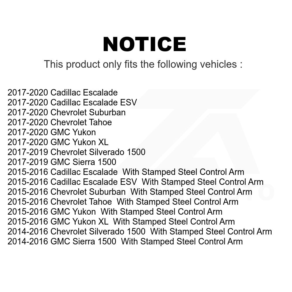 Front Lower Suspension Ball Joint TOR-K500408 For Chevrolet Silverado 1500 GMC Sierra Tahoe Suburban Yukon Cadillac XL Escalade ESV