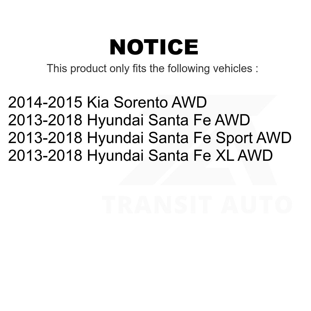 Rear Left Suspension Stabilizer Bar Link Kit TOR-K750664 For Hyundai Santa Fe Sport Kia Sorento XL AWD