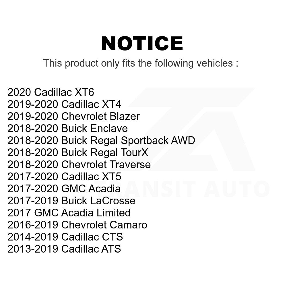 Rear Suspension Stabilizer Bar Link Kit TOR-K750675 For Chevrolet Cadillac GMC Traverse Acadia XT5 Camaro Buick ATS Enclave CTS Blazer LaCrosse XT4 Limited Regal Sportback TourX XT6