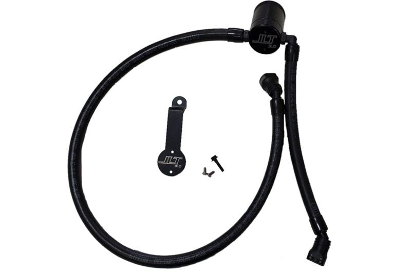 J&L 18-25 Jeep Wrangler JL 3.6L Driver Side Oil Separator 3.0 - Black Anodized
