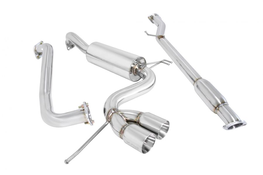 Hyundai Veloster 2012-2018 Type 2 Exhaust - Stainless Rolled Tips - MR-CBS-HYV11-SRT