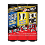 Maxima Chain Wax Ultimate Chain Care Combo Kit - Clean-Up/MPPL/Chain Wax 3-Pack (Aerosol)