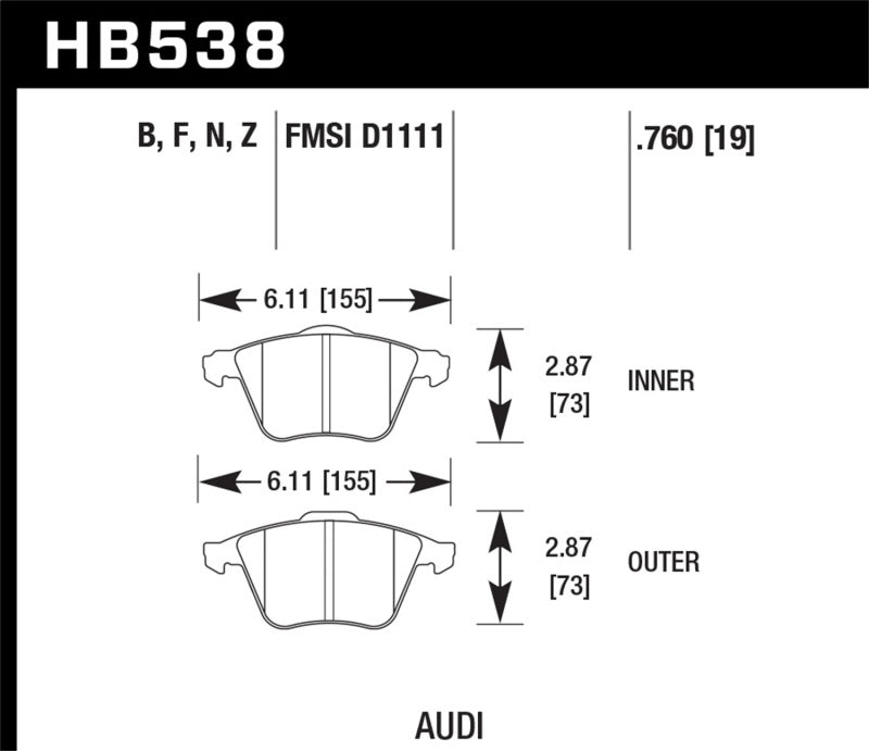 Hawk HP+ Street Brake Pads