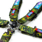 NRG SFI 16.1 5Pt 3 Inch Seat Belt Harness with Pads / Cam Lock - Neon Green
