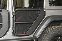 Rugged Ridge Fortis Tube Door Covers Rear Pair Black 18-20 Jeep Wrangler JLU