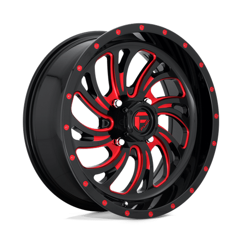 Fuel GLOSS BLACK RED TINTED CLEAR D642 18x7 4x137 Wheels