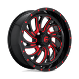 Fuel GLOSS BLACK RED TINTED CLEAR D642 18x7 4x137 Wheels