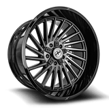 XF OFFROAD Gloss Black Brushed Double Dark Tint XF-239GBBRDDT 20x10 8x165.1/8x170 Wheels