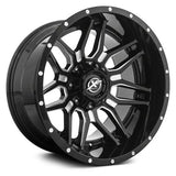 XF OFFROAD Gloss Black Milled XF-222 20x9 8x165.1/8x180 Wheels
