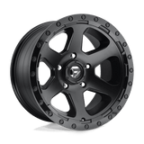 Fuel MATTE BLACK GLOSS BLACK LIP D589 17x9 5x127 Wheels
