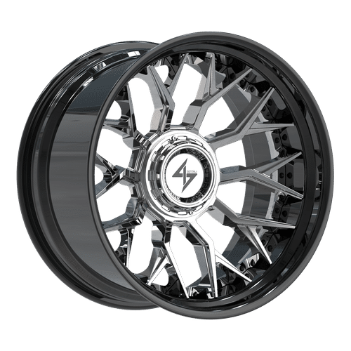 SENTALI BFX Gloss Black Lip / Chrome Centre BFX2 22x12 8x165.1/8x170 Wheels