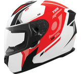 THH Helmets T810S Hayate Pearl White/Red -Large