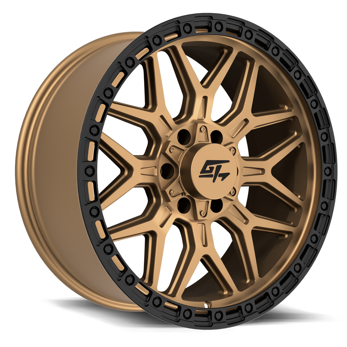 Revolt 17x9 5x127 / 5x139.7 +12 Matte Bronze with Black Ring