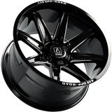 Gloss Black - Milled Edge 20x12.0 6x135/6x139.7 Conical AXE Wheels