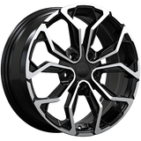 Gloss Black - Machined Face 17x7.0 5x100 Conical DAI Wheels