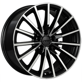 Gloss Black - Machined Face 18x8.0 5x112 Radius R13 ART replica