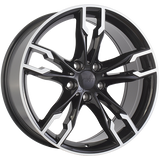 Gloss Black - Machined Face 19x8.5 5x120 Conical ART replica