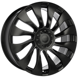 Satin Black 21x9.0 5x114.3 Conical ART replica