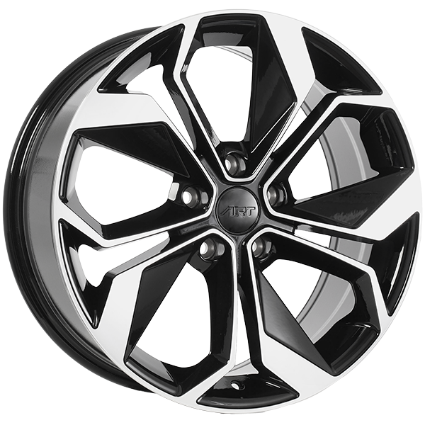 Gloss Black - Machined Face 15x6.5 5x100 Conical ART replica