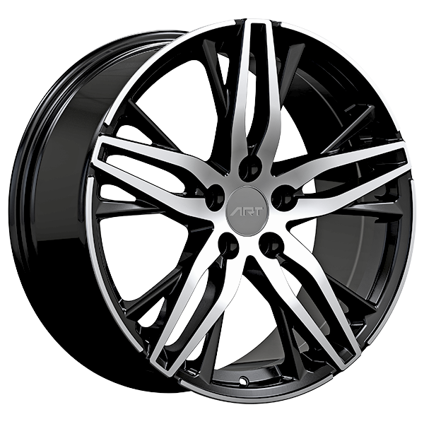 Gloss Black - Machined Face 19x8.5 5x114.3 Radius R12 ART replica