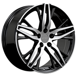 Gloss Black - Machined Face 19x8.5 5x114.3 Radius R12 ART replica
