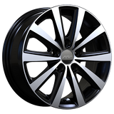 Gloss Black - Machined Face 15x6.0 5x112 Radius R13 ART replica