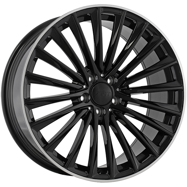 Gloss Black - Machined Lip 20x8.5 5x112 Radius R14 ART replica