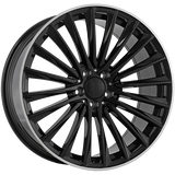 Gloss Black - Machined Lip 20x8.5 5x112 Radius R14 ART replica