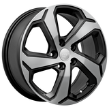 Gloss Black - Machined Face 17x7.0 5x114.3 Flat OE ART replica