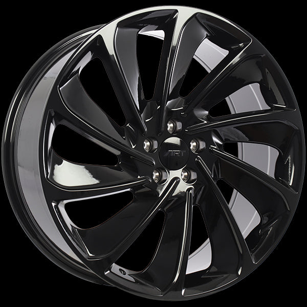 Gloss Black 21x9.0 5x108 Conical ART replica