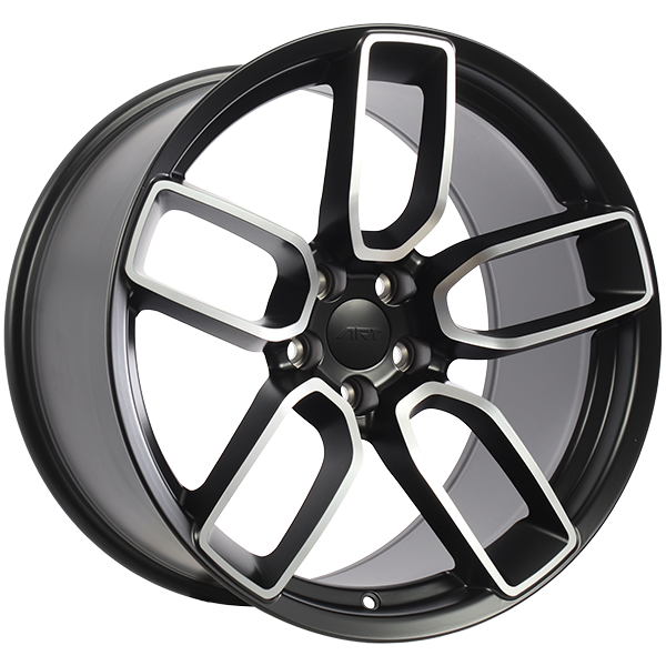 Satin Black - Machined Face 20x11.0 5x115 Conical ART replica