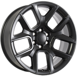 Satin Black 22x9.0 6x139.7 Conical ART replica