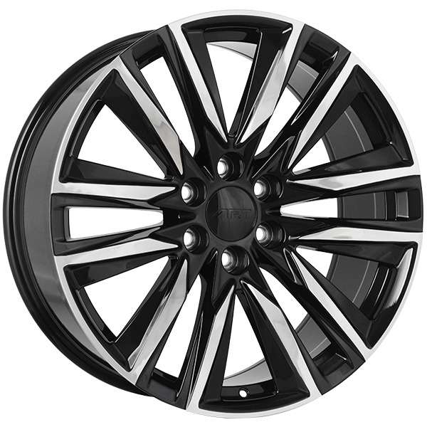Gloss Black - Machined Face DURACOAT 22x9.0 6x139.7 Conical ART replica