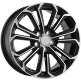 Gloss Black - Machined Face 15x6.0 5x100 Flat OE ART replica