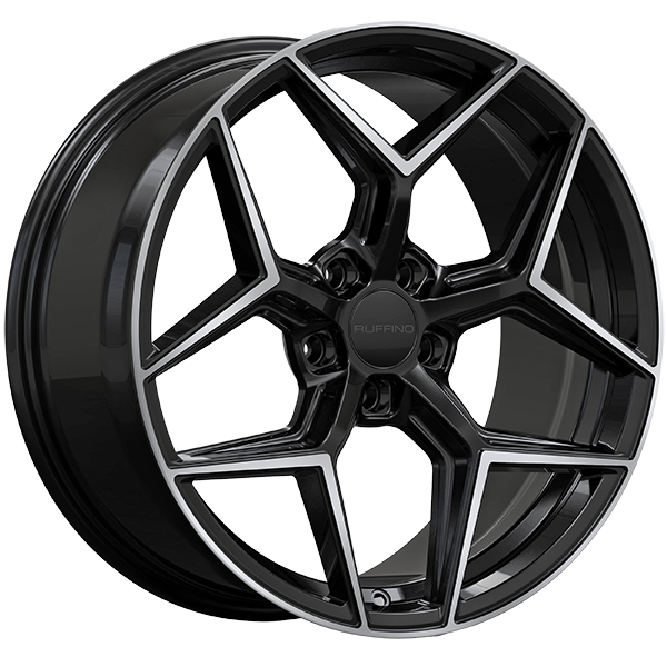 Gloss Black - Machined Face 19x8.5 5x114.3 Conical Ruffino