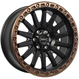 Satin Black - Satin Bronze Lip 17x9.0 6x139.7 Conical Ruffino HARD