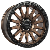 Satin Bronze Face - Satin Black Lip 20x9.0 6x139.7 Conical Ruffino HARD