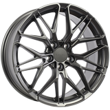 Satin Gunmetal 18x8.0 5x114.3 Conical Ruffino