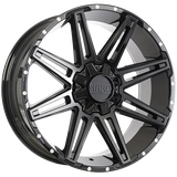 Gloss Black 20x9.0 6x135/6x139.7 Conical Ruffino HARD