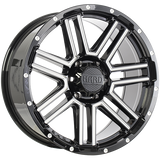 Gloss Black - Milled Edge 18x9.0 6x139.7 Conical Ruffino HARD