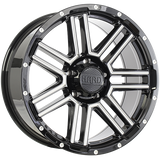 Gloss Black - Milled Edge 20x9.0 5x139.7 Conical Ruffino HARD