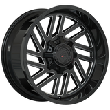 Gloss Black - Milled Edge 20x10.0 5x139.7 Conical Forged Wheels