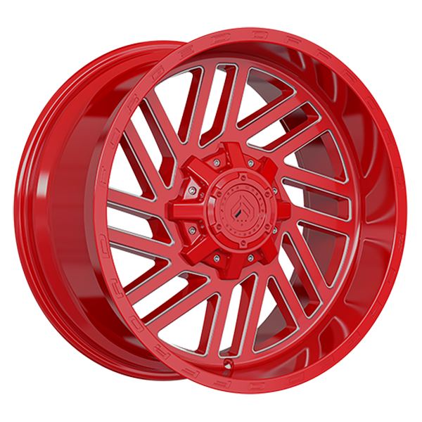 Red - Milled Edge 20x10.0 6x135/6x139.7 Conical Forged Wheels