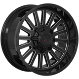 Gloss Black - Milled Edge 20x10.0 6x135/6x139.7 Conical Forged Wheels